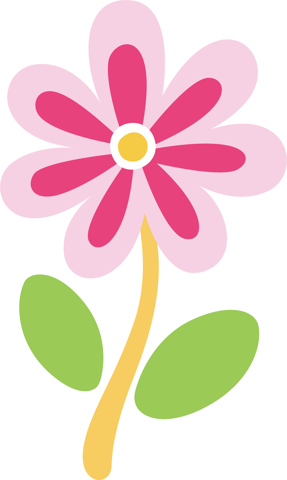 Enchanted Garden Pink Flower Graphic PNG