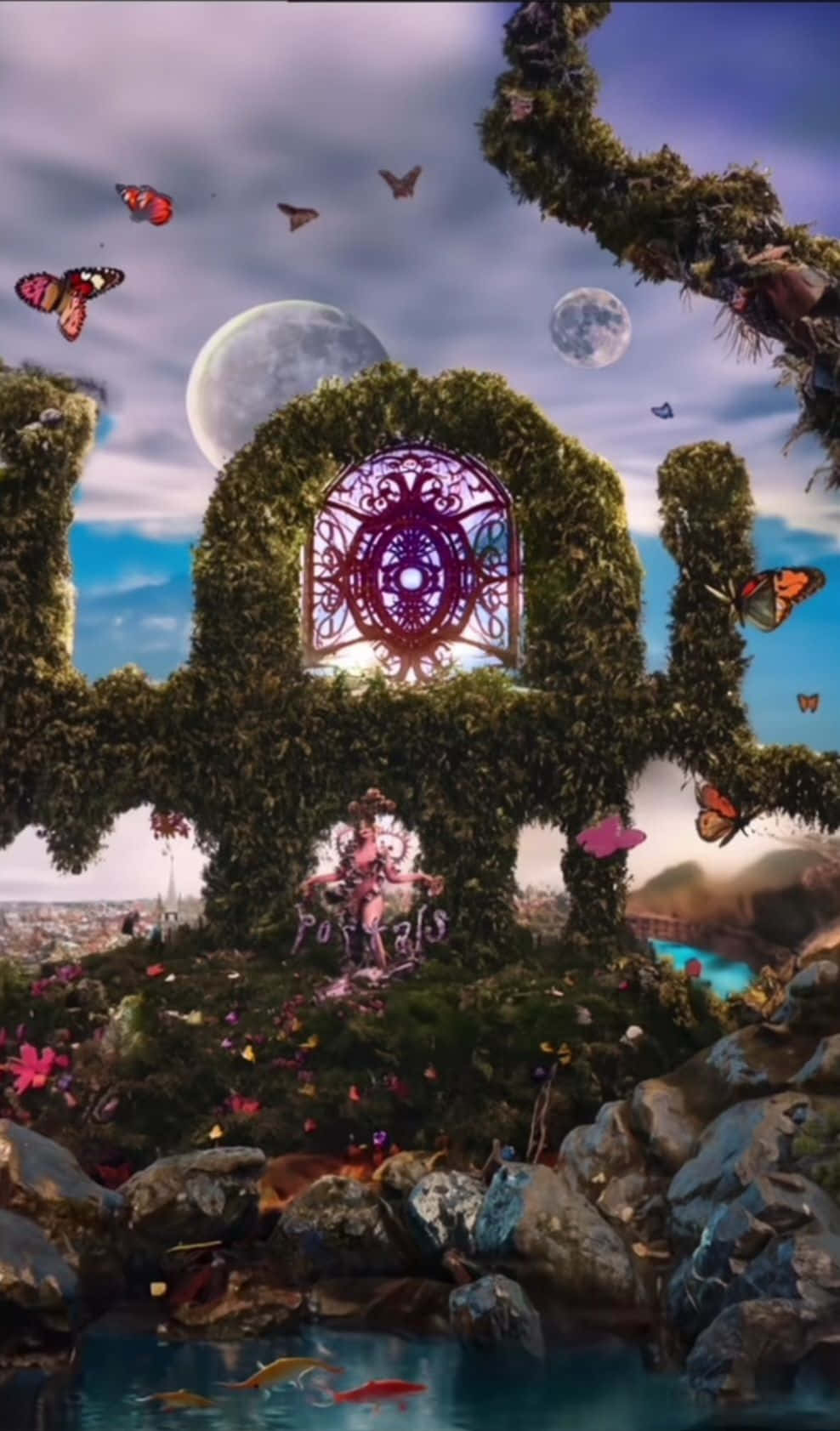 Enchanted Garden Portal Wallpaper