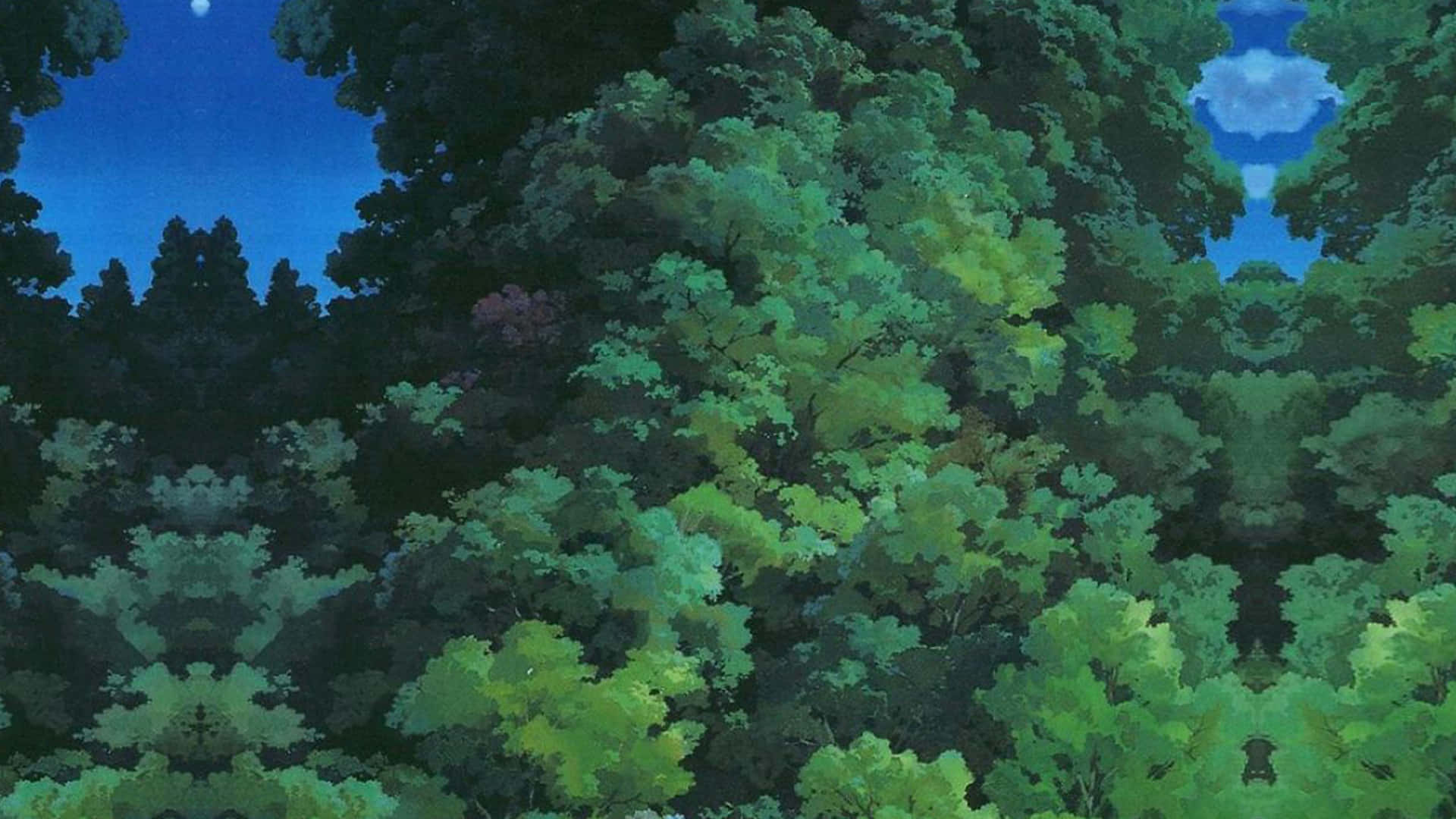 Enchanted_ Ghibli_ Forest_ Canopy Wallpaper