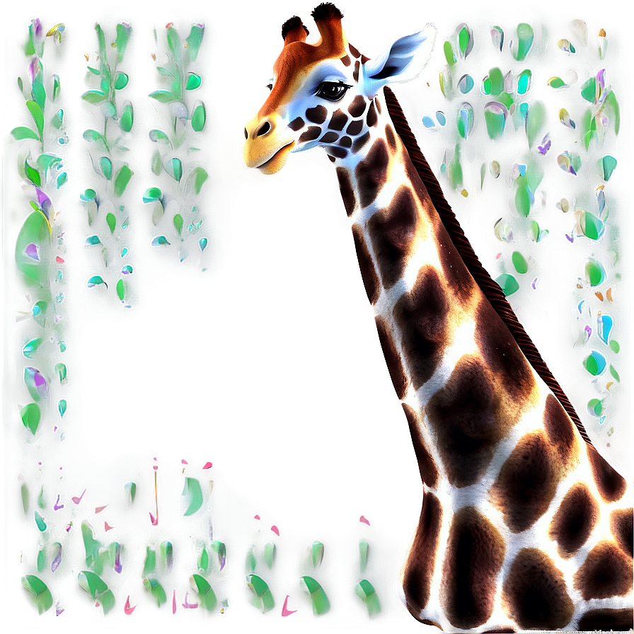 Enchanted Giraffe Scene Png Aiy65 PNG