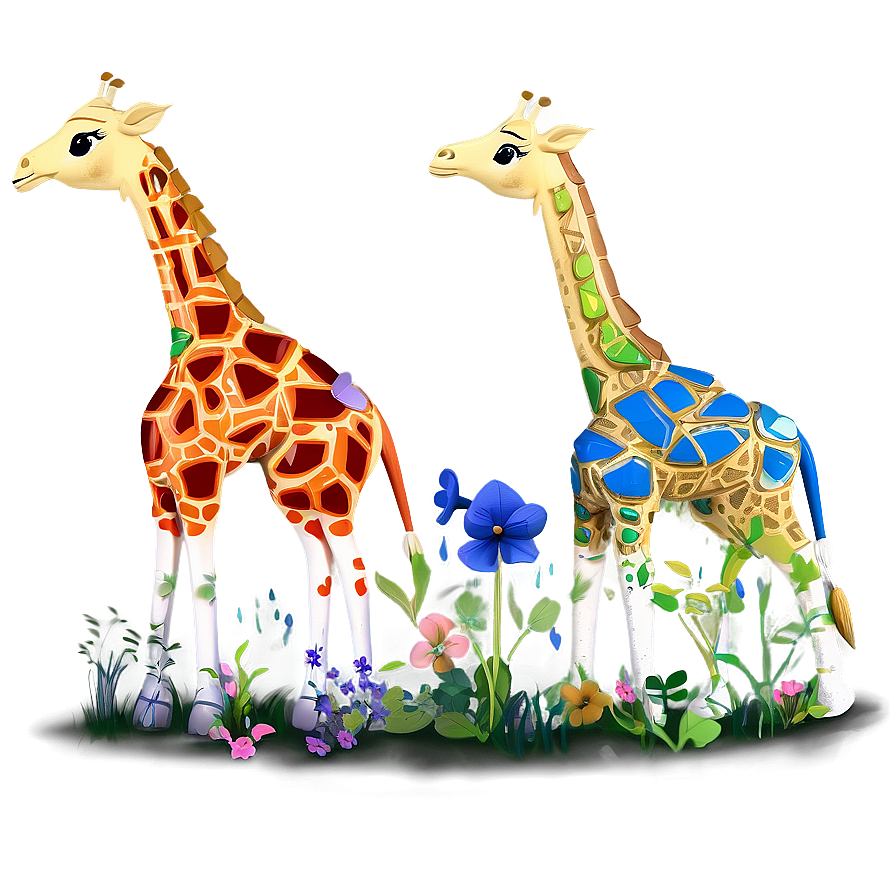 Enchanted Giraffe Scene Png Xfx PNG
