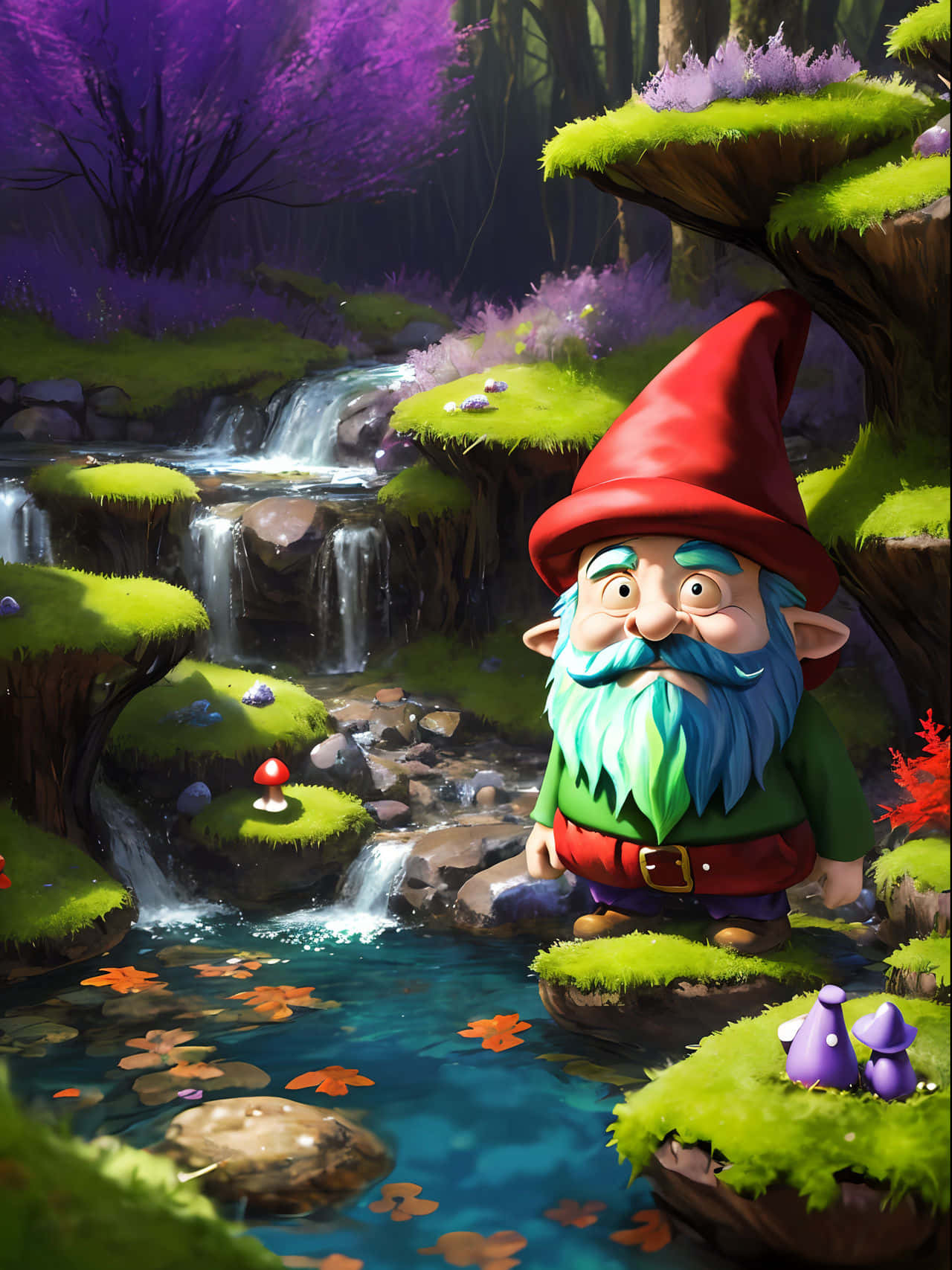 Enchanted_ Gnome_ Forest_ Waterfall.jpg Wallpaper