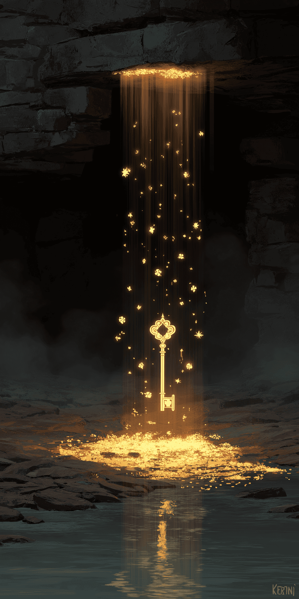 Enchanted Golden Key Wallpaper