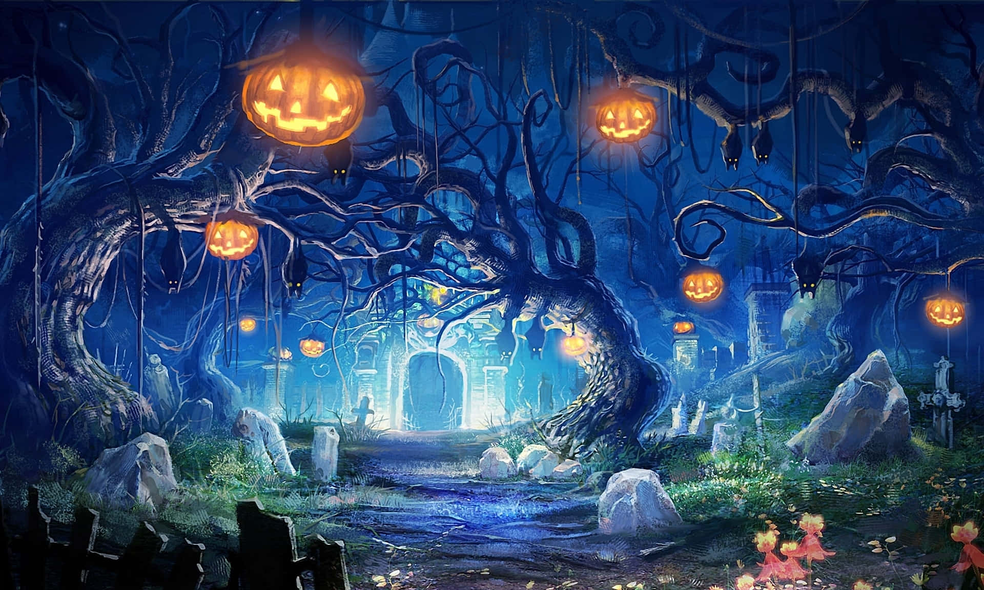 Enchanted Halloween Forest.jpg Wallpaper