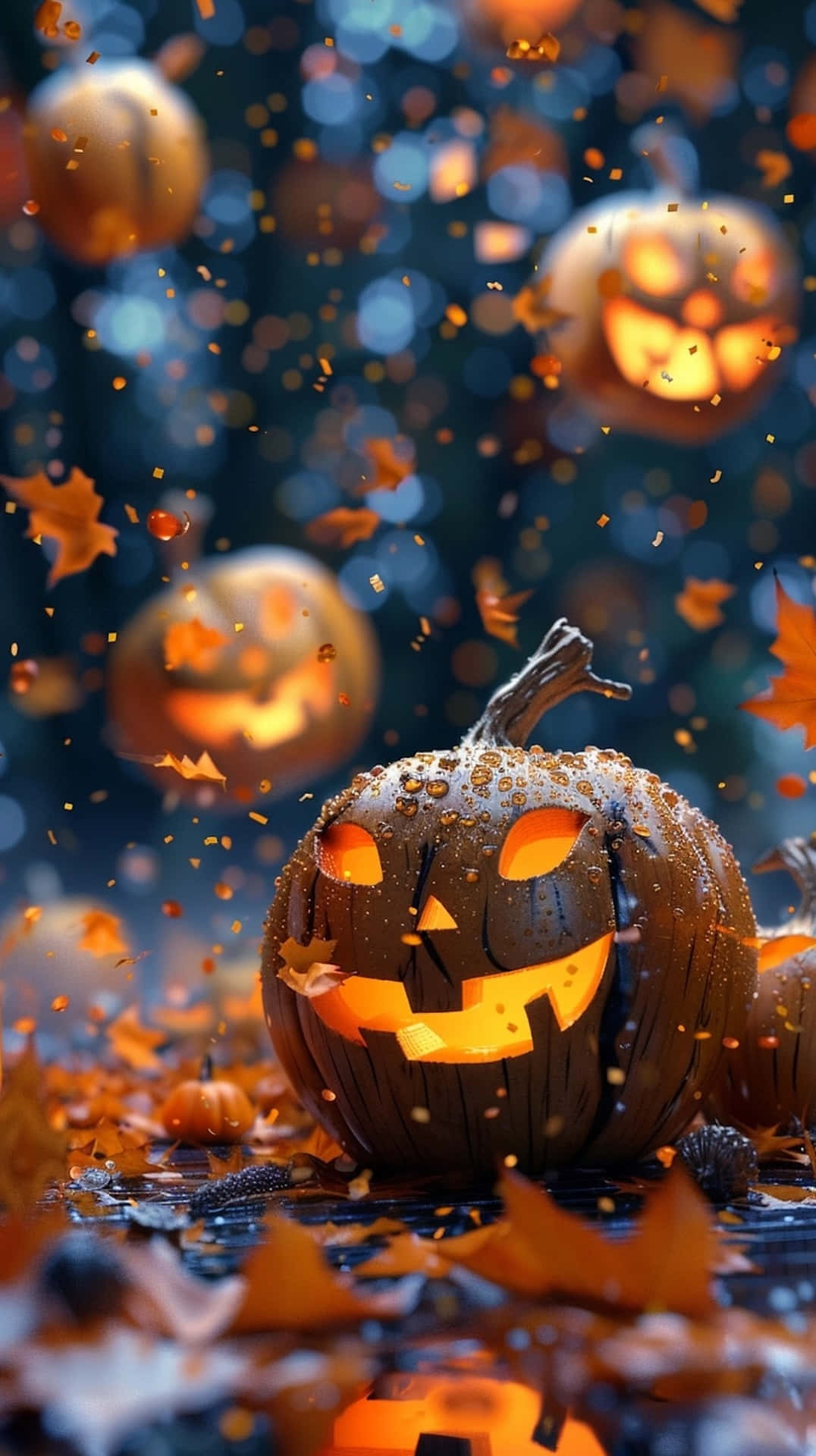 Enchanted Halloween Pumpkins Wallpaper