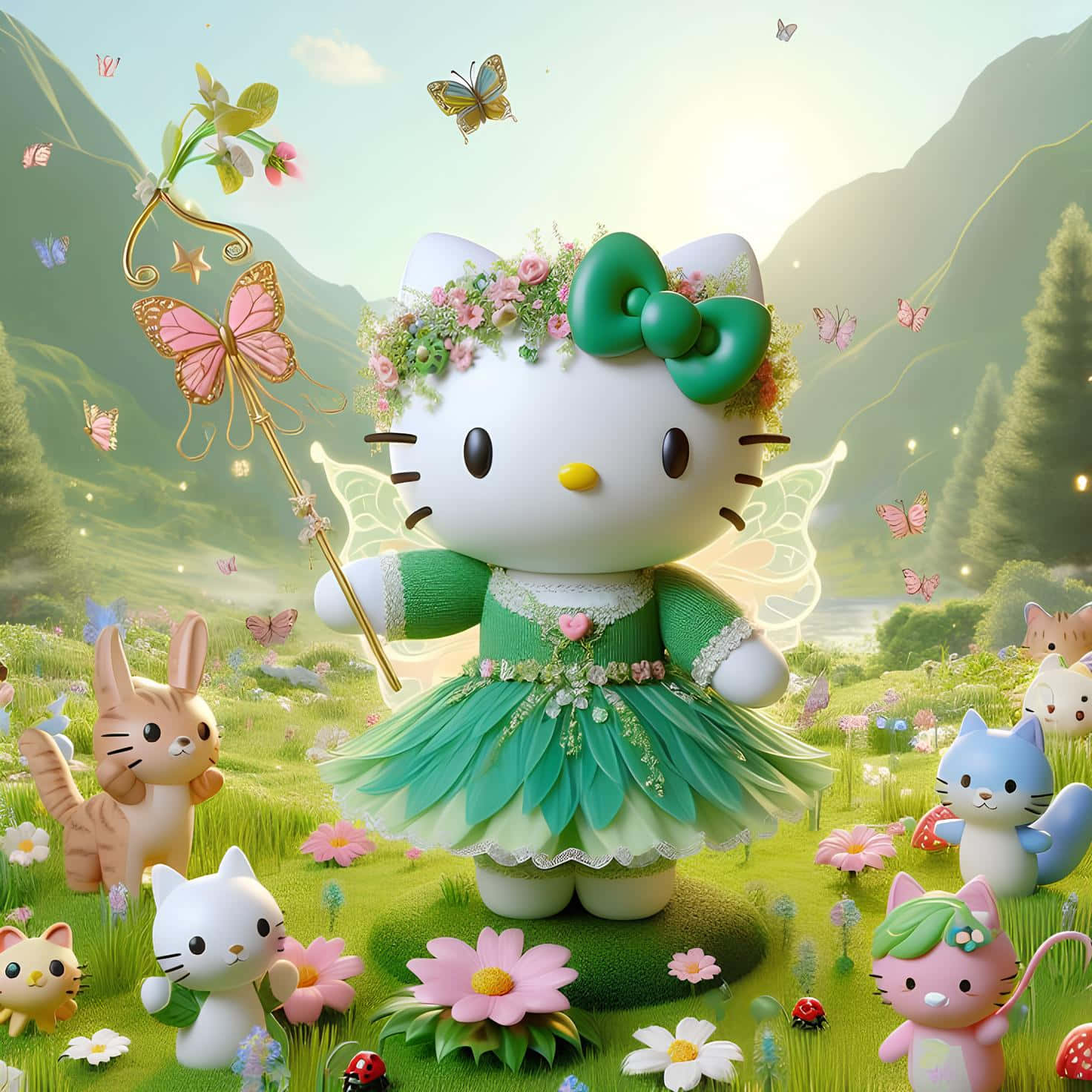 Enchanted_ Hello_ Kitty_ Fairy_ Garden.jpg Wallpaper