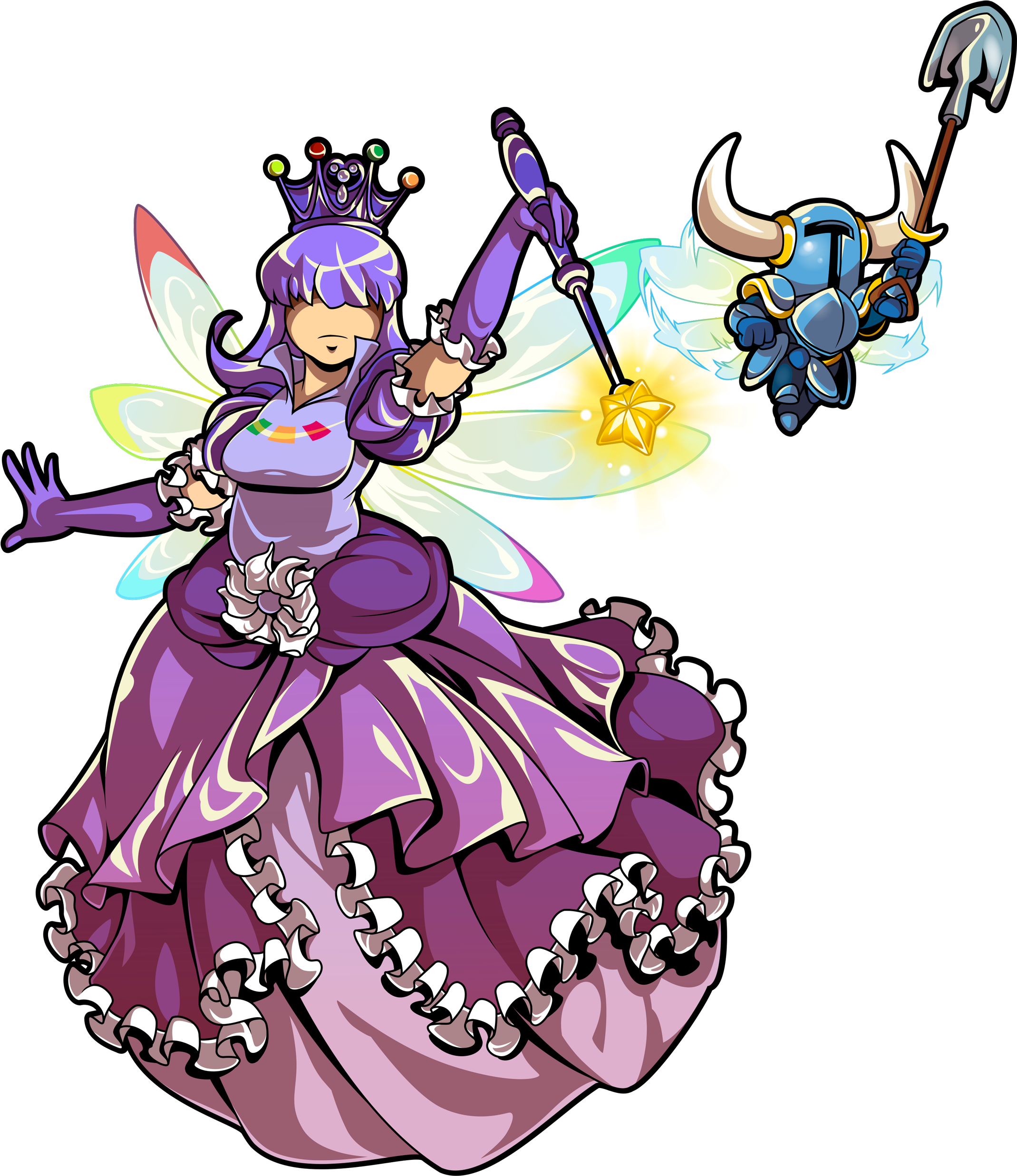 Enchanted Knightand Fairy Queen PNG