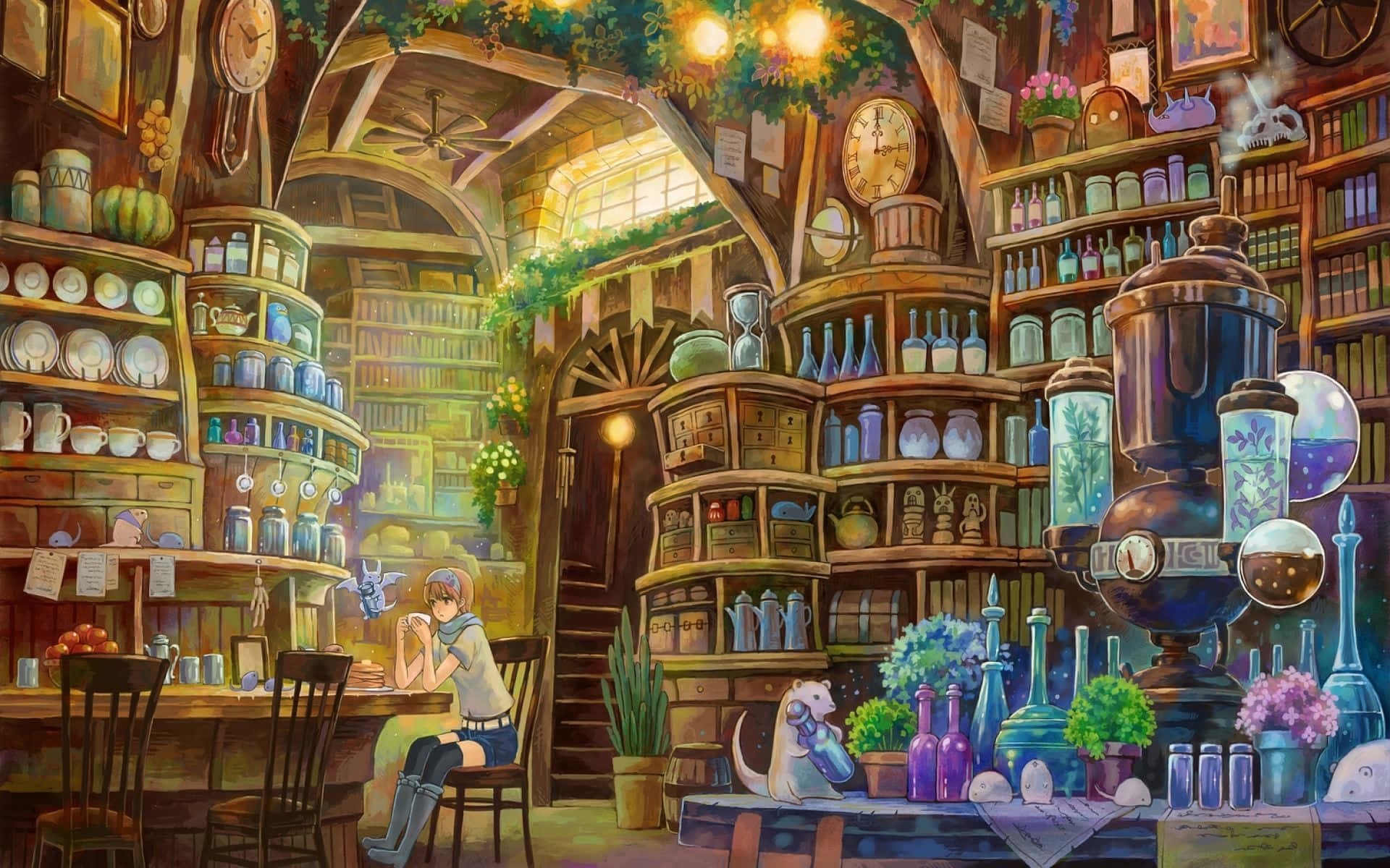 Enchanted Library Cafe.jpg Wallpaper