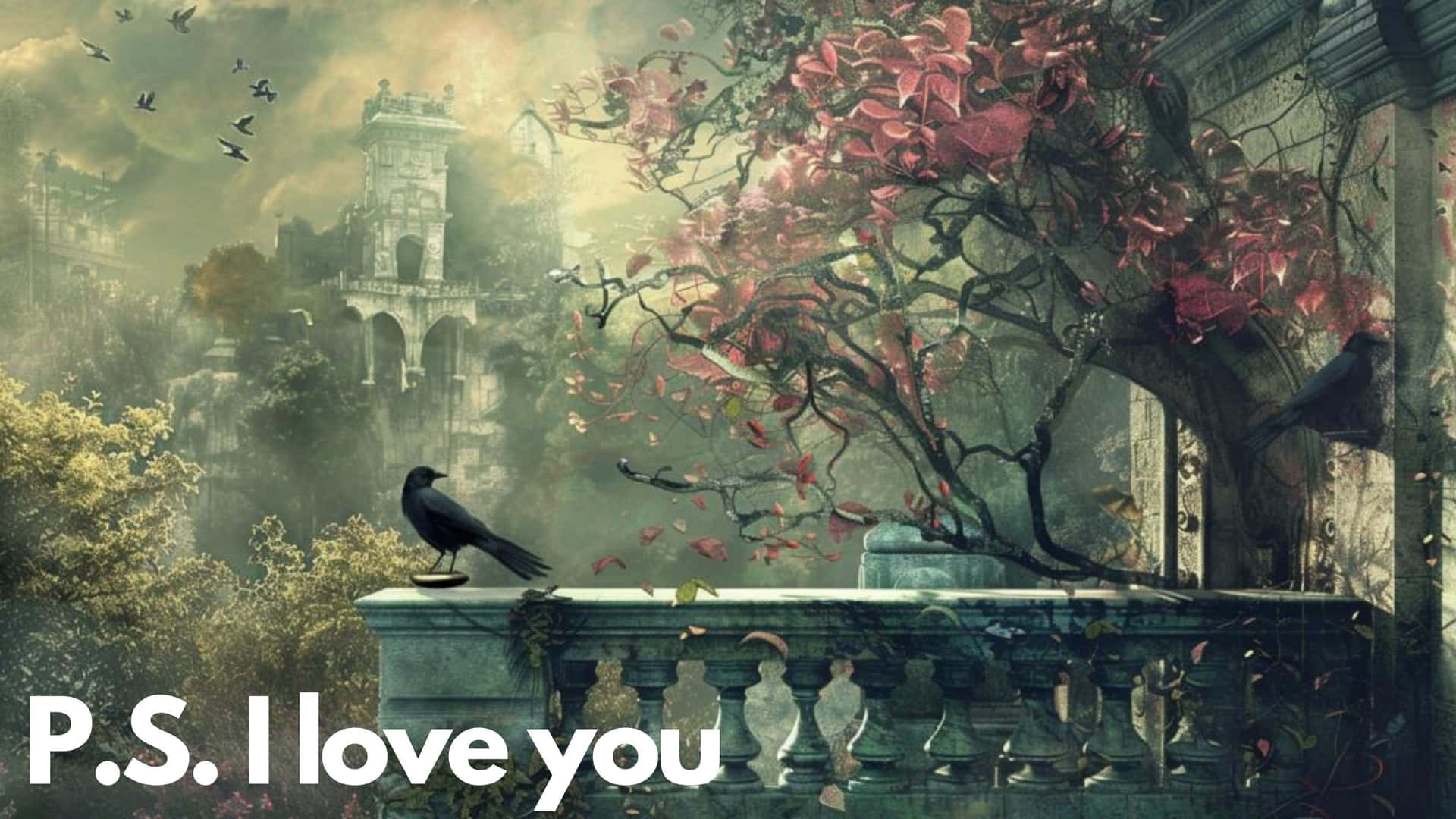 Enchanted Love Letter Balcony Wallpaper