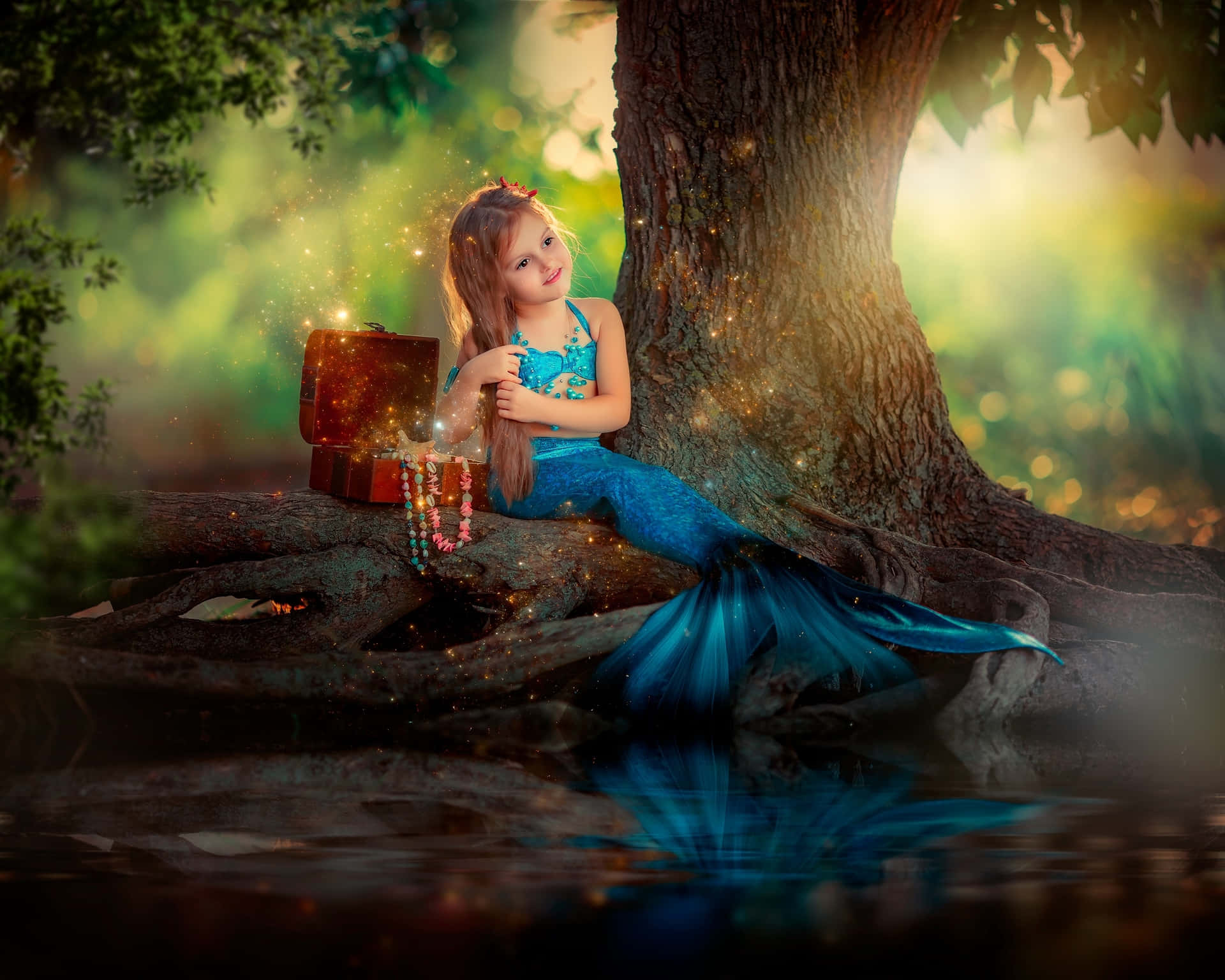 Enchanted Mermaid Girl Fantasy Wallpaper