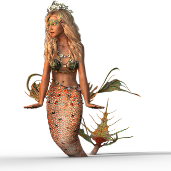 Enchanted Mermaid Queen PNG