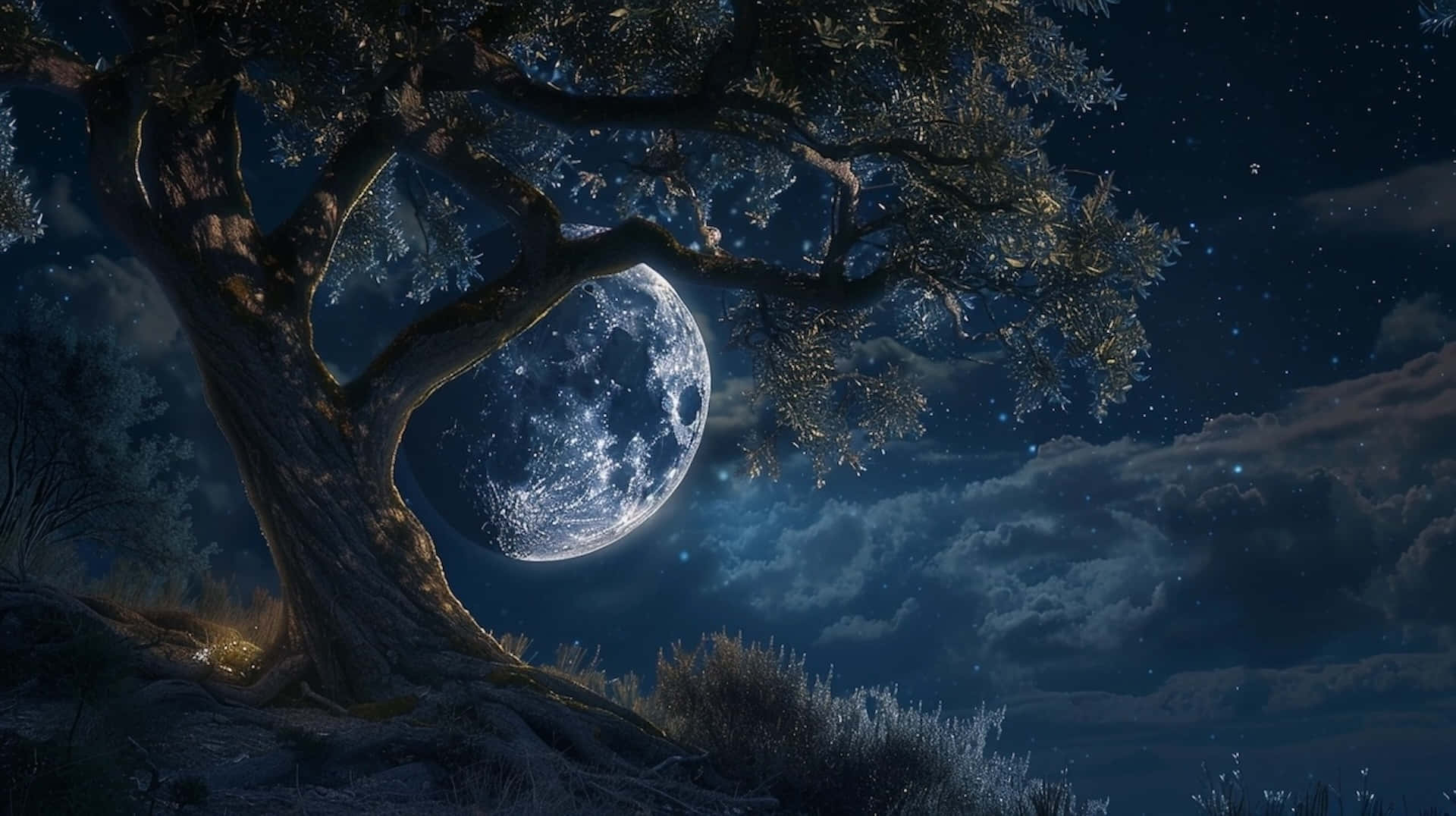 Enchanted_ Moonlit_ Night_ Scene Wallpaper