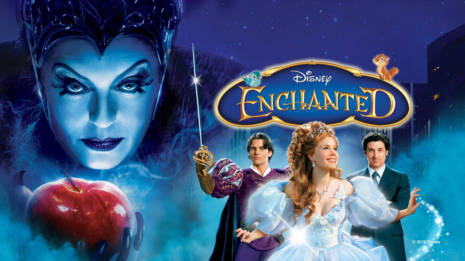 Enchanted Movie Poster With Logo Wallpaper