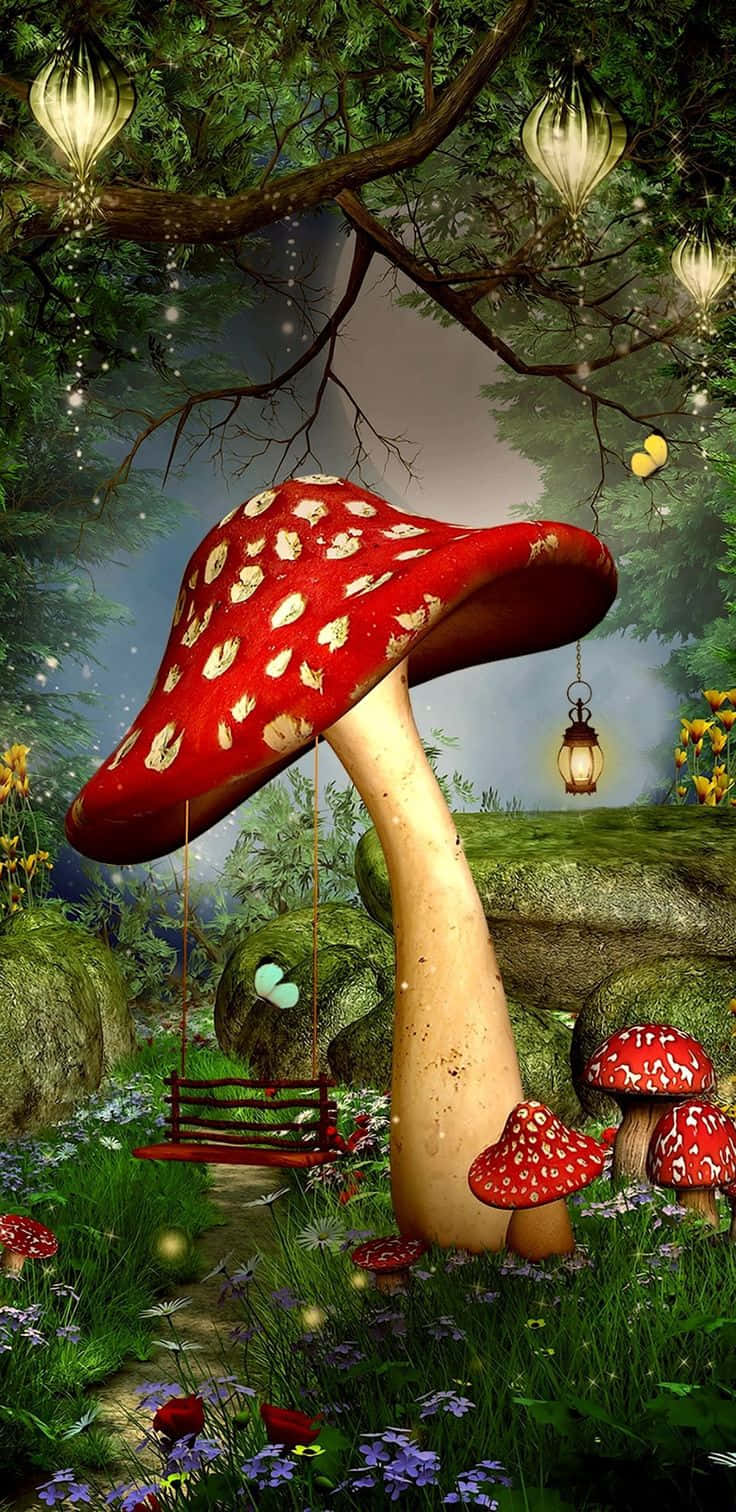 Enchanted_ Mushroom_ Garden_ Fairycore.jpg Wallpaper