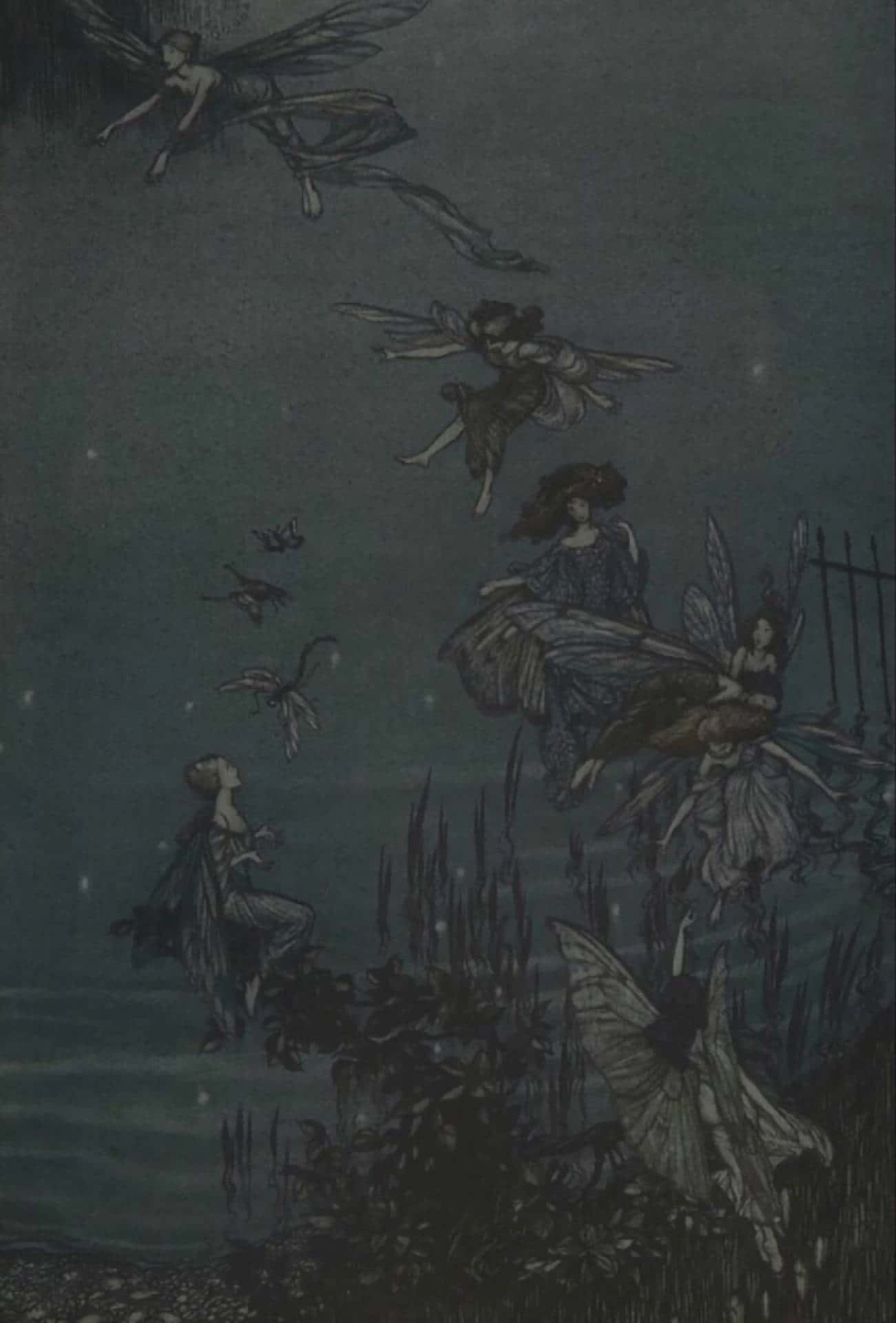 Enchanted Nocturnal Fairy Gathering.jpg Wallpaper