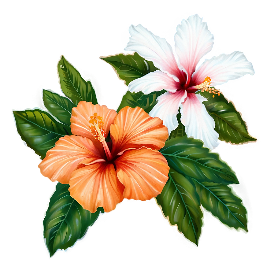 Enchanted Orange Hibiscus Png 30 PNG