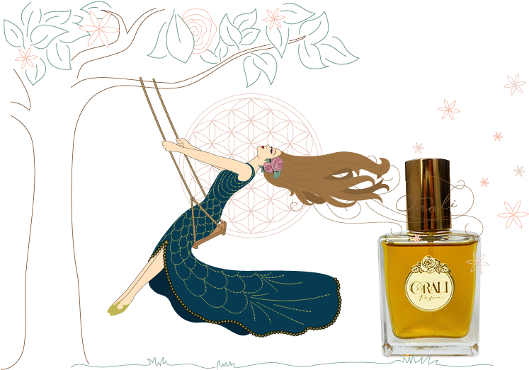 Enchanted Perfume Swing Illustration PNG
