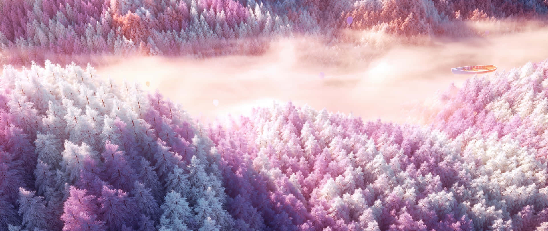 Enchanted_ Pink_ Forest_ Winter_ Mist.jpg Wallpaper