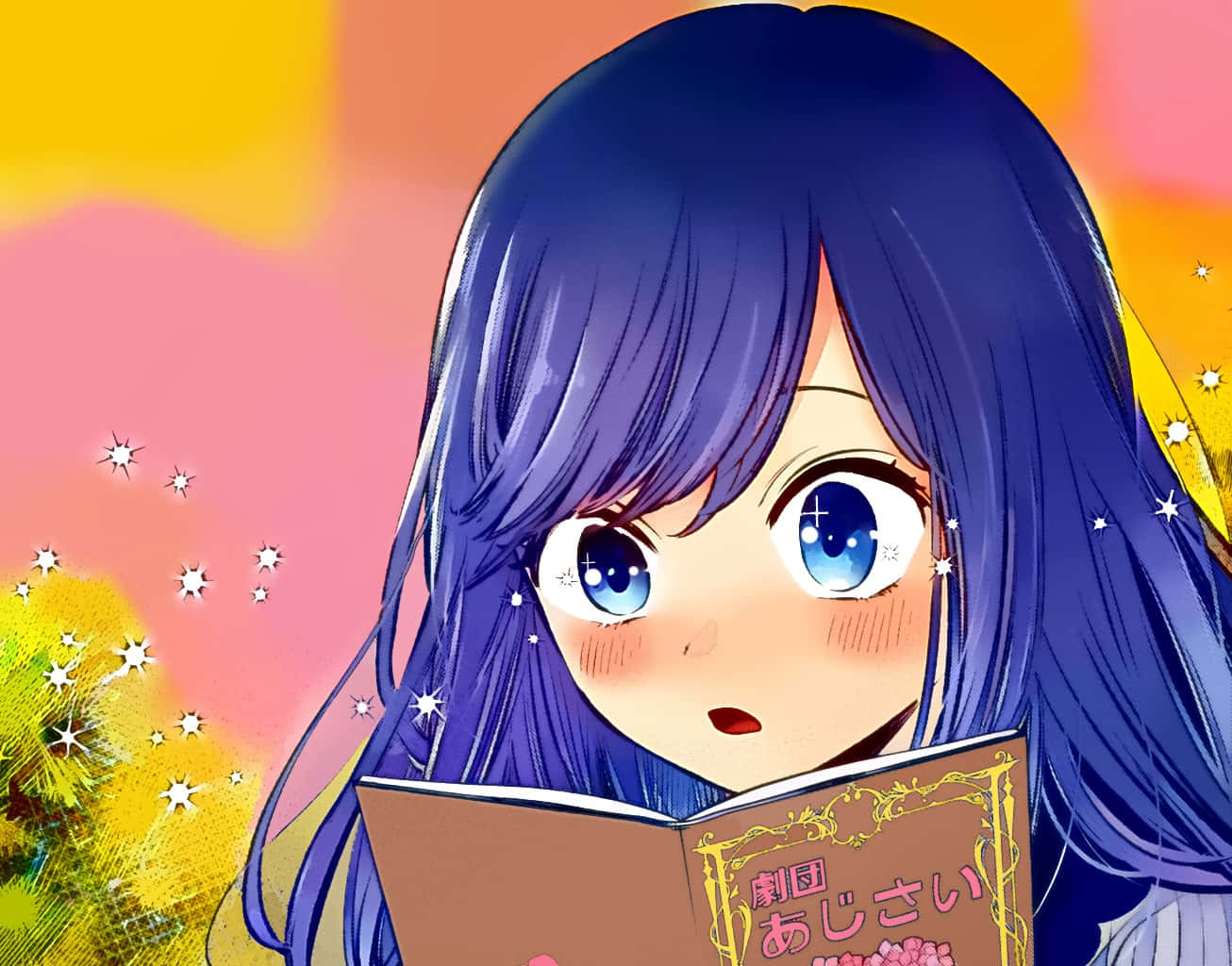 Enchanted Reading Anime Girl Wallpaper