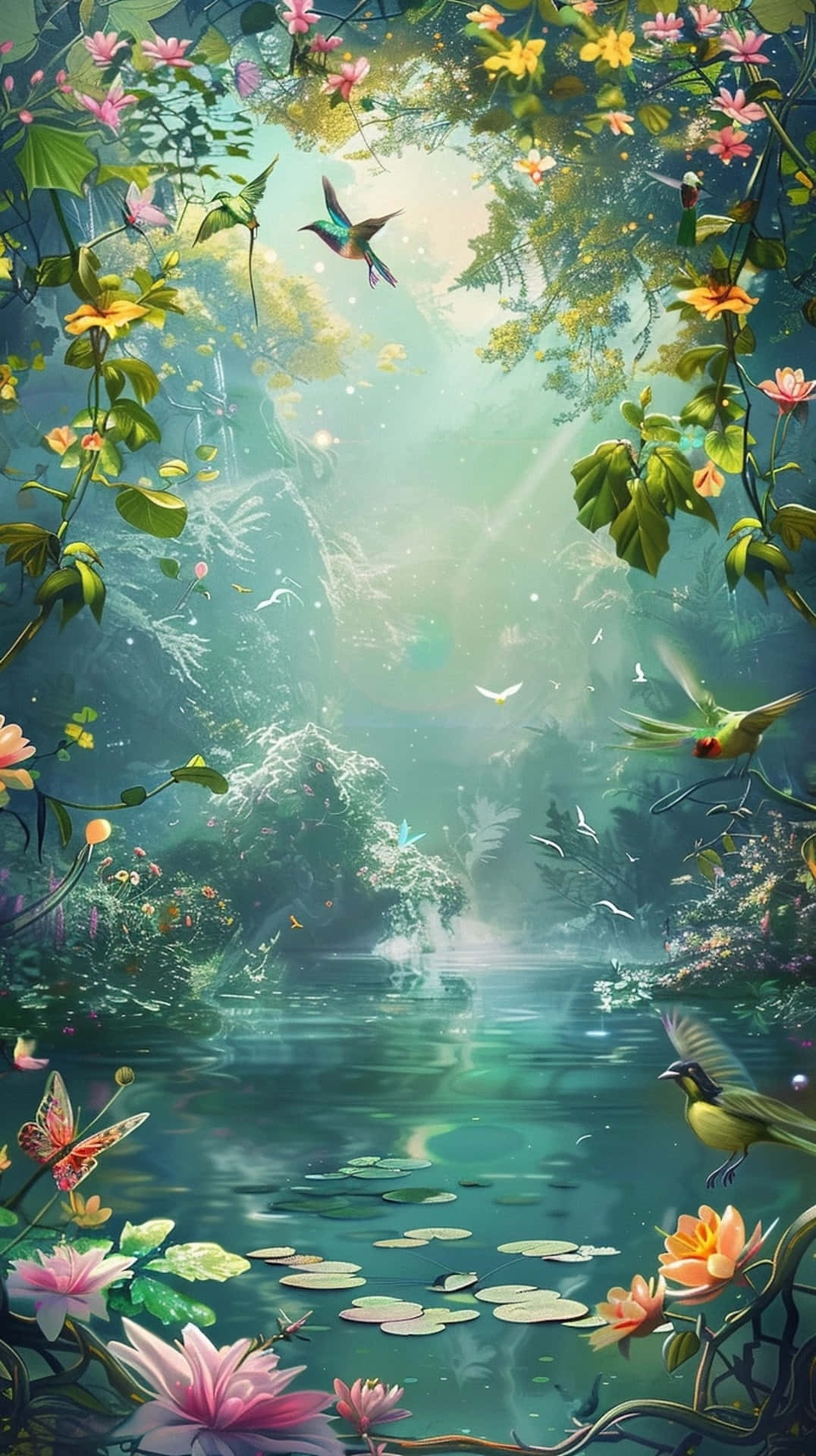Enchanted_ Springtime_ Forest_ Glade Wallpaper