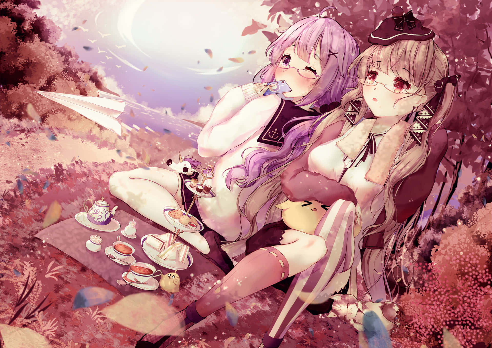Enchanted_ Tea_ Party_ Anime_ Style Wallpaper