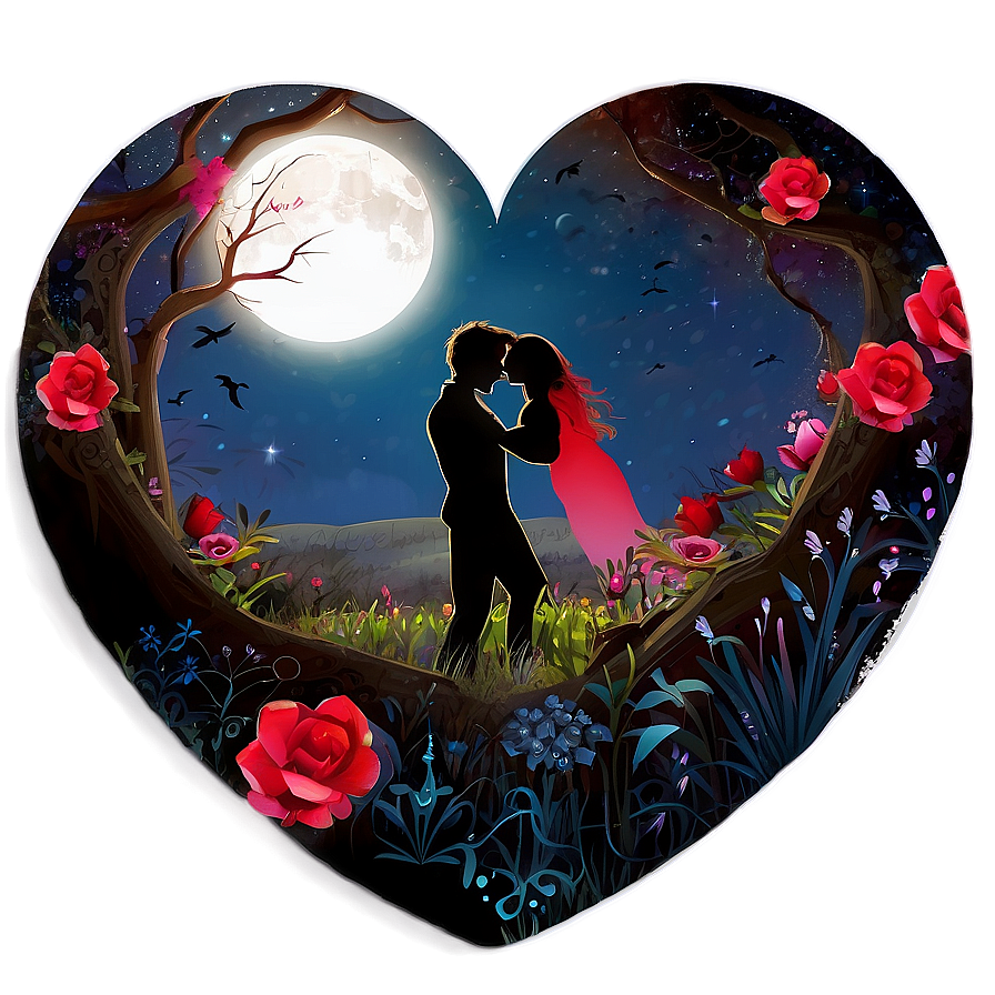 Enchanted Valentine's Day Moonlight Png Psy PNG