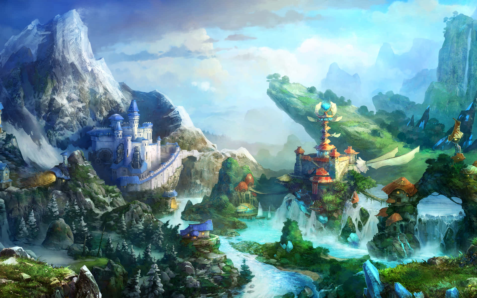 Enchanted_ Valley_ Castle_ Fantasy_ Landscape.jpg Wallpaper