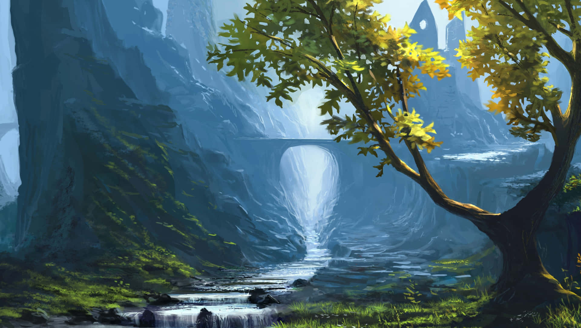 Enchanted_ Valley_ Fantasy_ Artwork Wallpaper