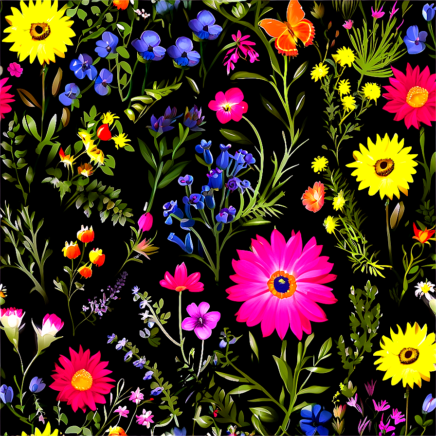 Enchanted Wildflower Garden Png 06202024 PNG