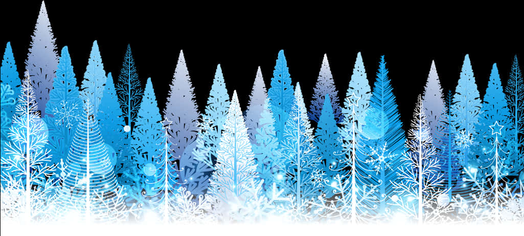 Enchanted Winter Forest Backdrop PNG
