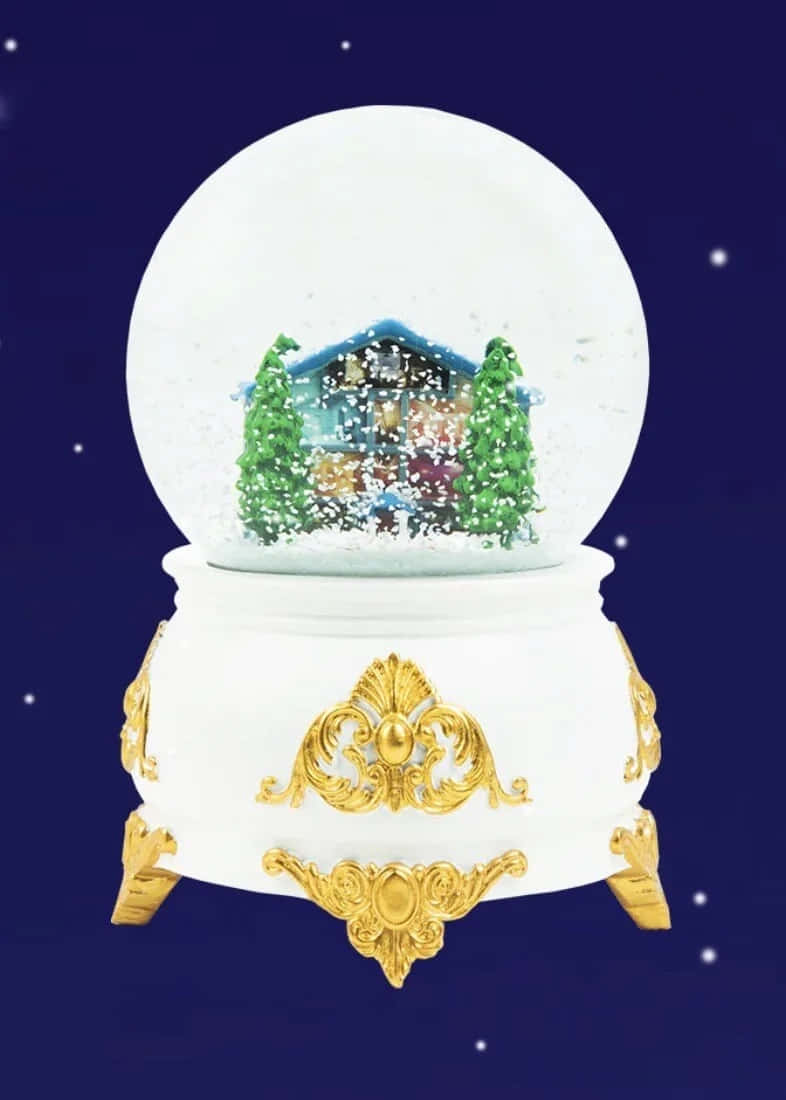 Enchanted Winter Snow Globe Wallpaper