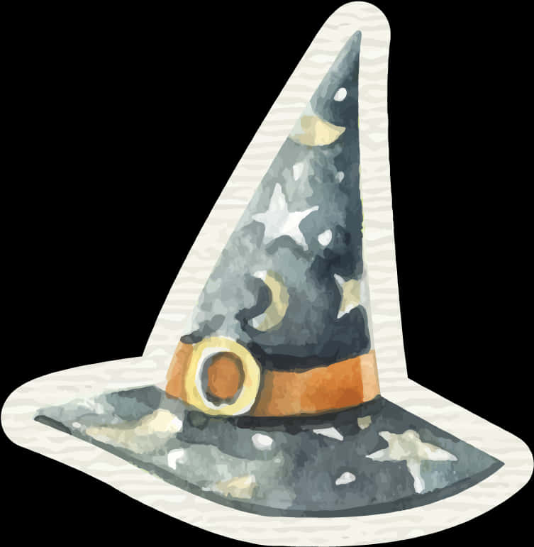 Enchanted Witch Hat Illustration PNG