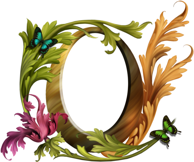 Enchanted_ Floral_ Letter_ O PNG