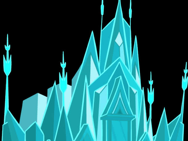 Enchanted_ Ice_ Castle_ Illustration PNG