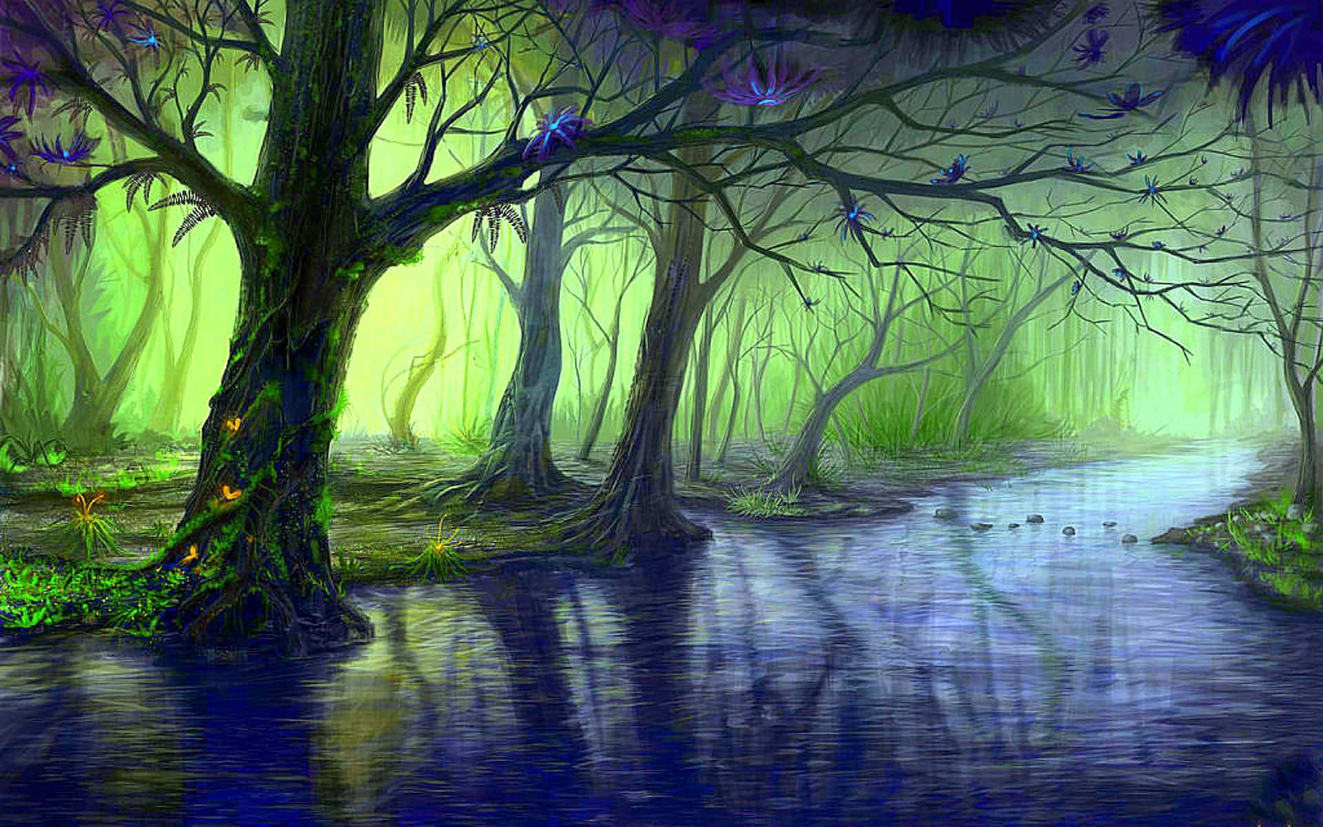 Enchanting Fantasy Forest Wallpaper