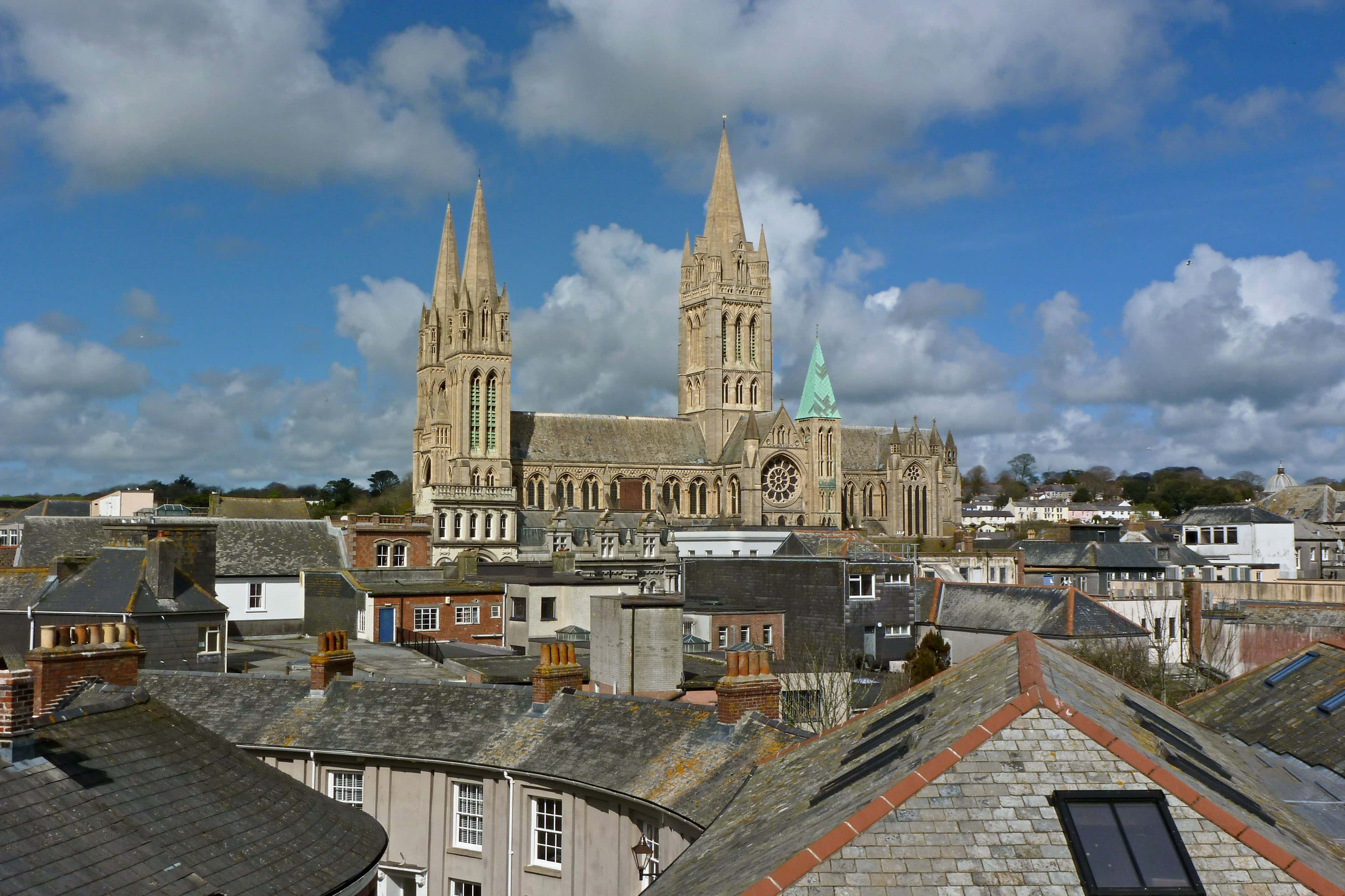 Enchanting Aerial View Of Truro, Cornwall Wallpaper