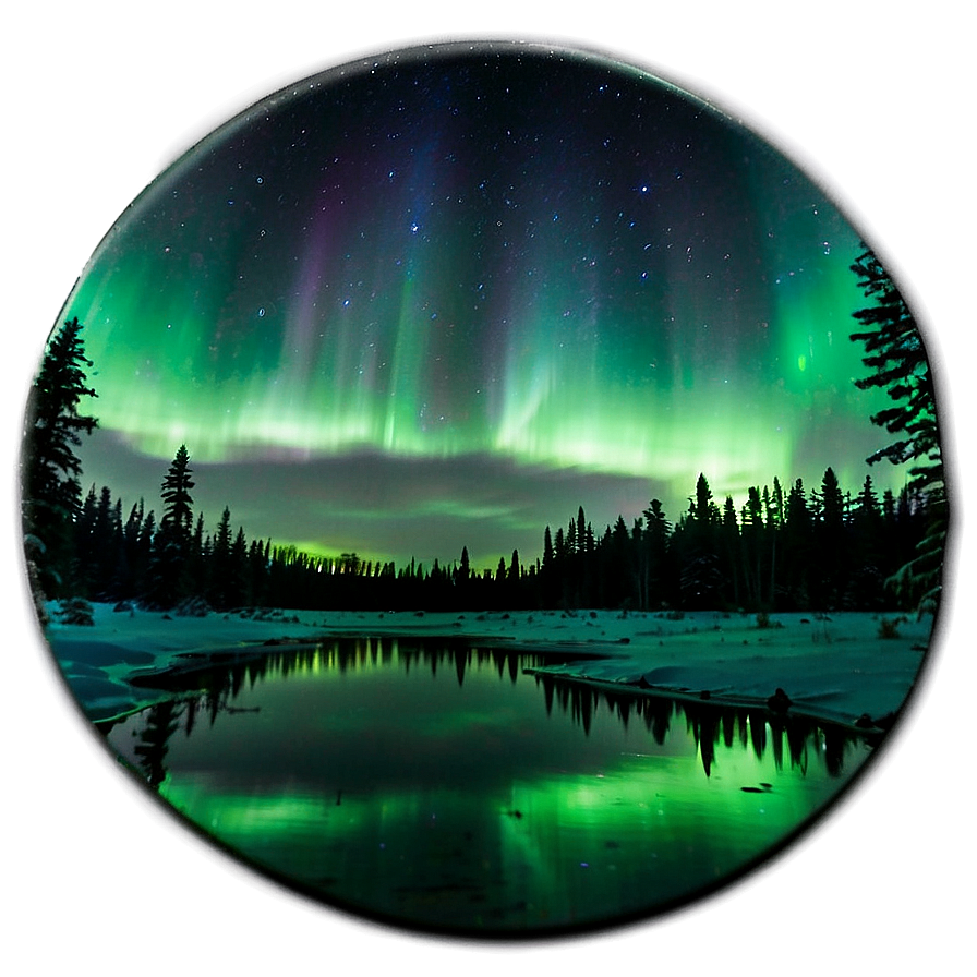 Enchanting Aurora Forest View Png Jca9 PNG