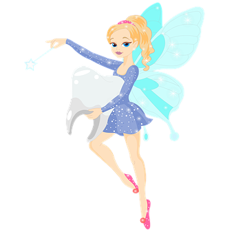 Enchanting Blue Fairywith Wand PNG
