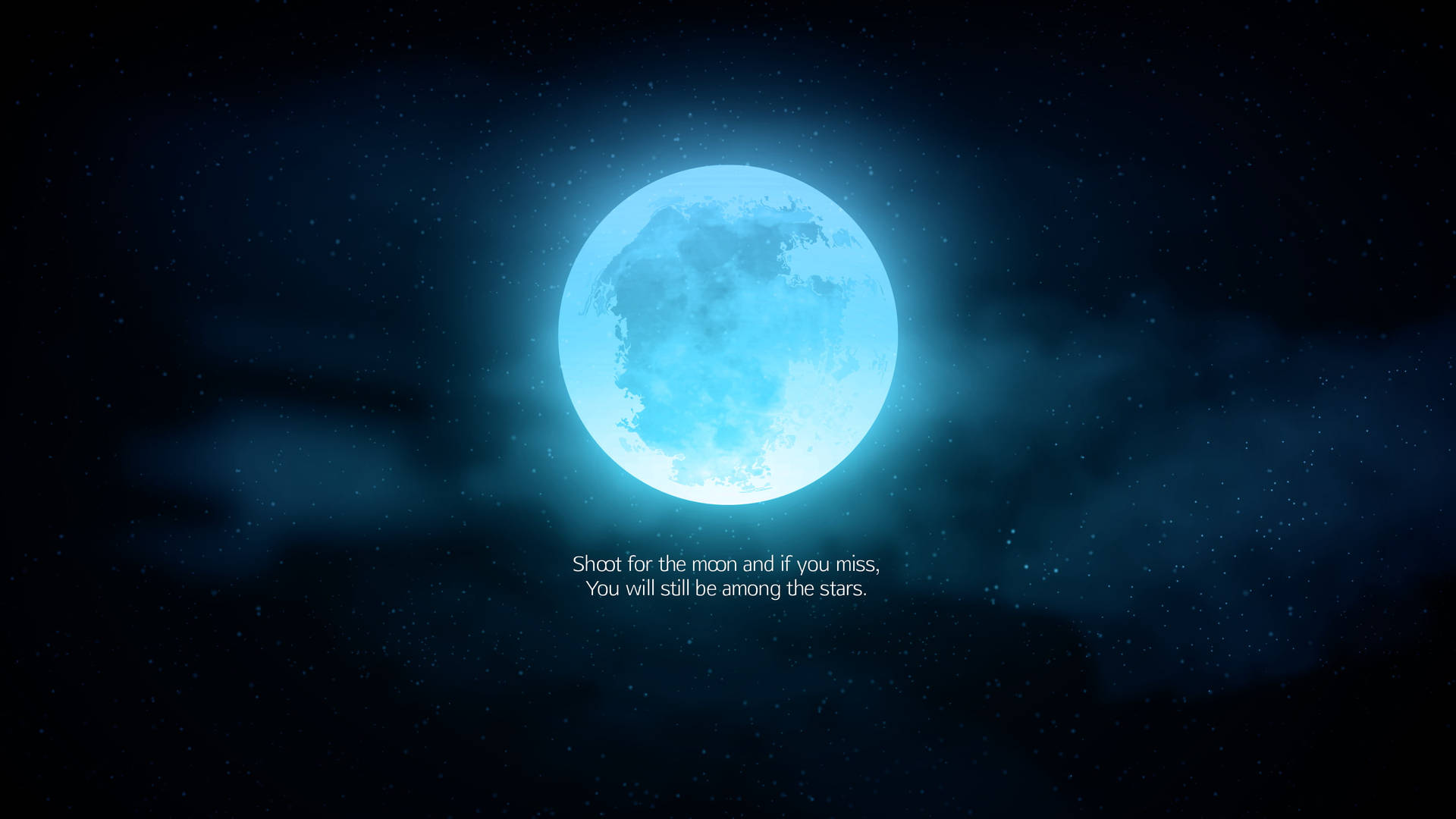 Enchanting Blue Moon Desktop Wallpaper