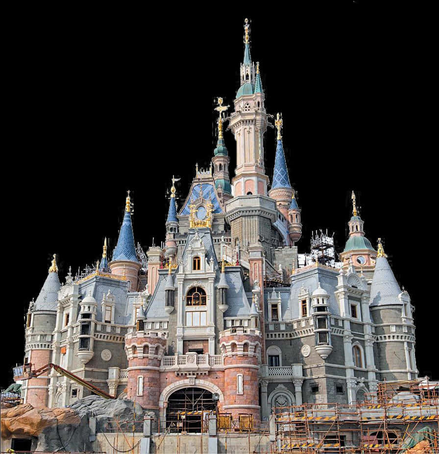 Enchanting Castle Under Construction PNG