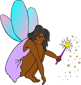 Enchanting Fairywith Magic Wand PNG