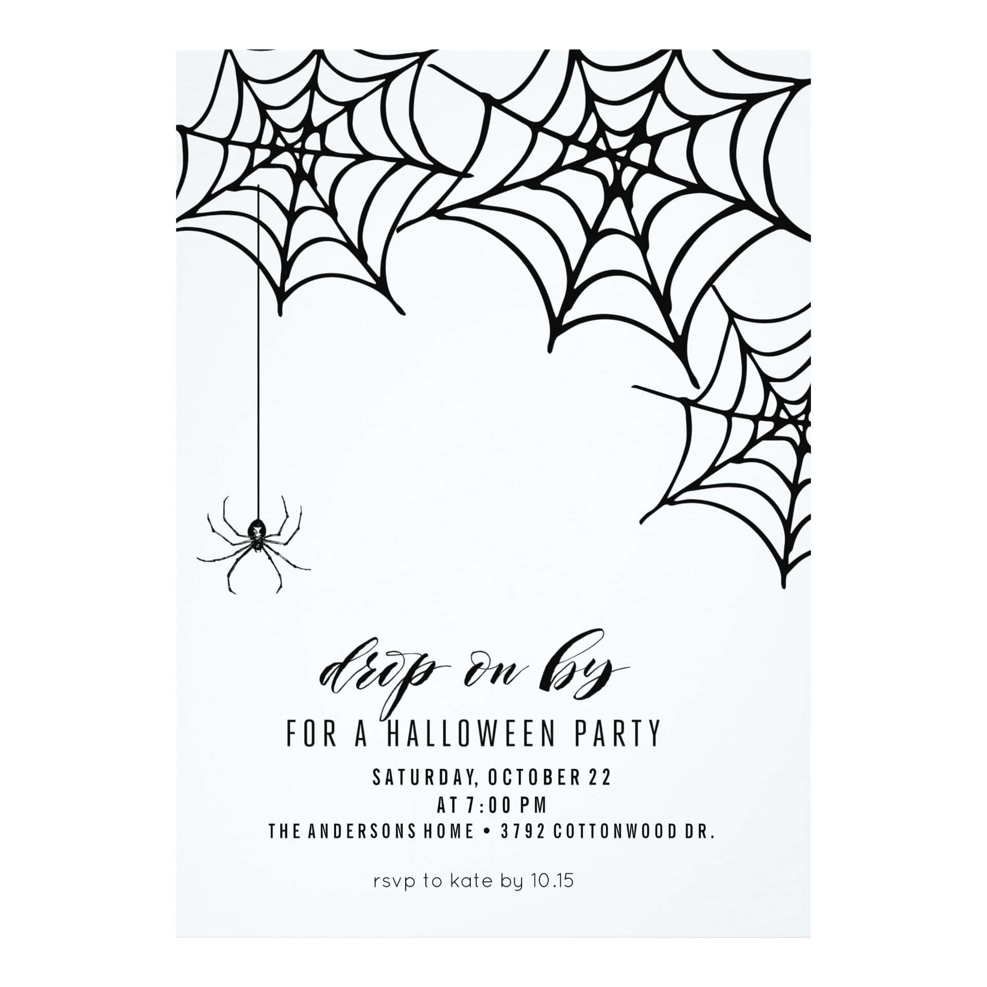 Enchanting Halloween Invitation Card Wallpaper