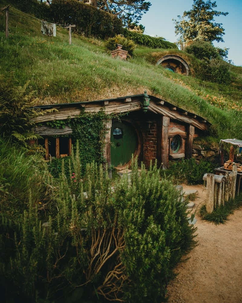 Enchanting Hobbit Style Cottage Wallpaper