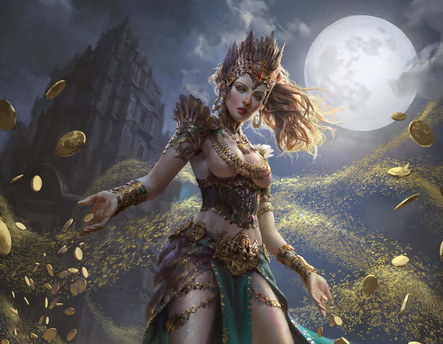 Enchanting Moon Goddess Wallpaper