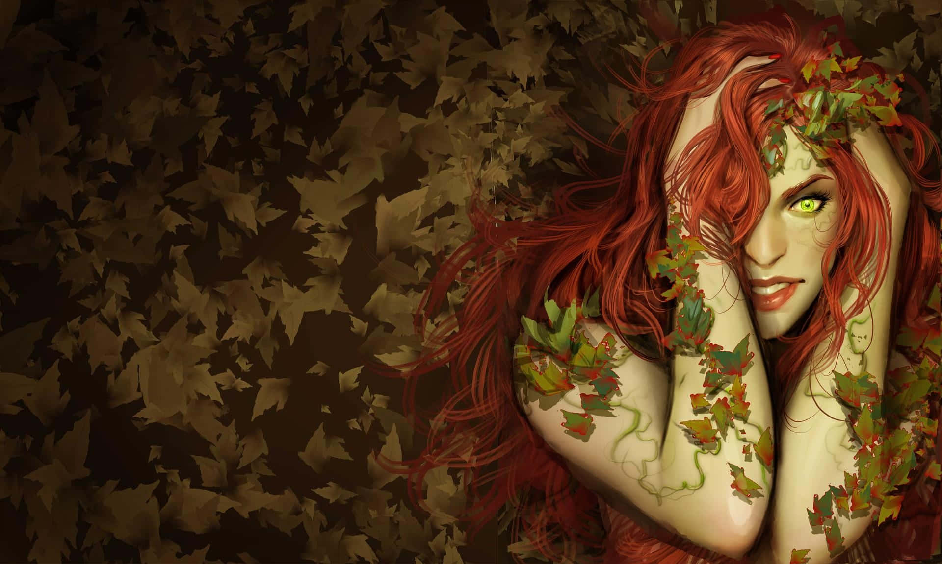 Enchanting Poison Ivy Artwork Wallpaper