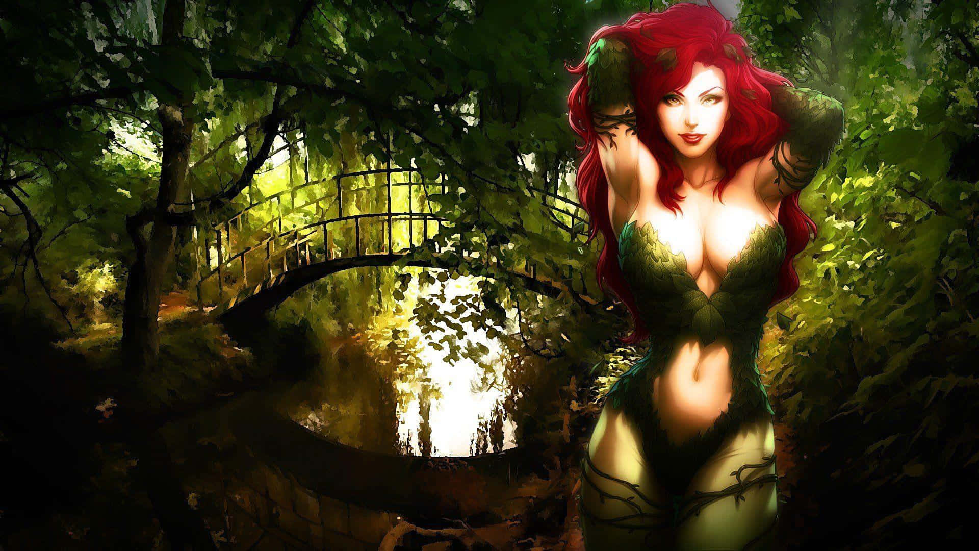 Enchanting_ Poison_ Ivy_ Forest_ Bridge Wallpaper