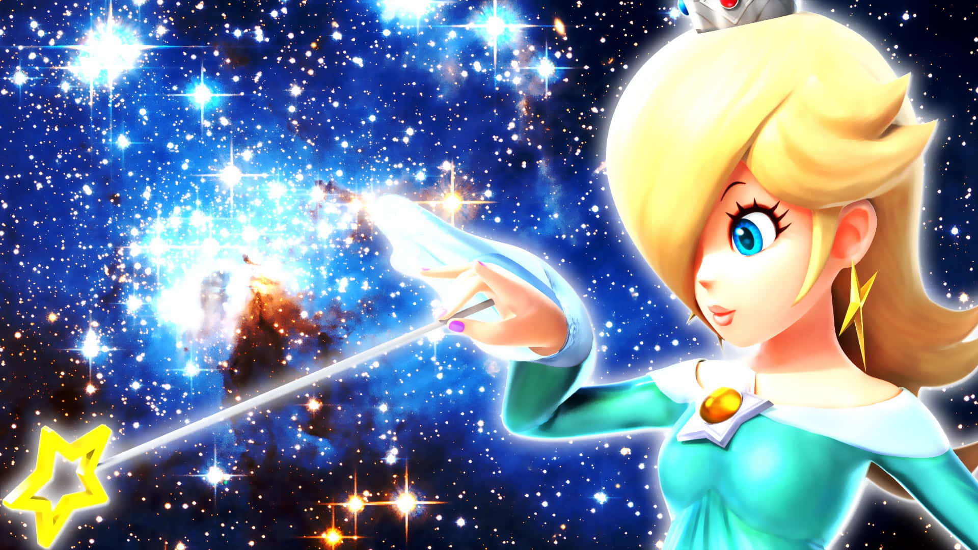 Enchanting Princess Rosalina From Super Mario Galaxy Game Wallpaper