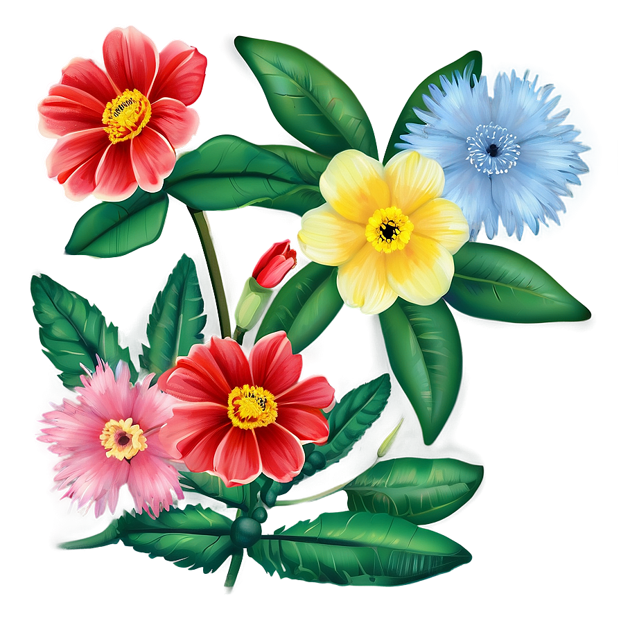 Enchanting Spring Blooms Png Lnx94 PNG