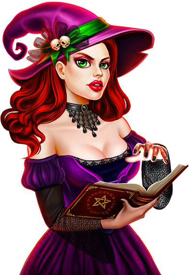 Enchanting Witch Character Art PNG