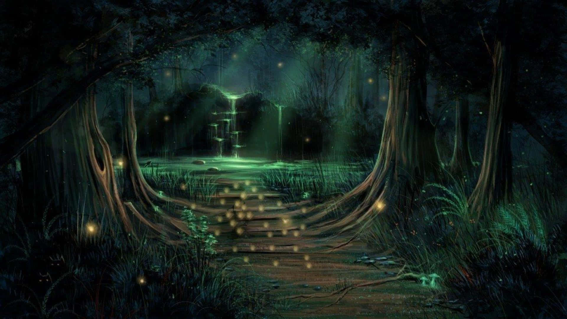 Enchanted Forest Landscape Wallpaper